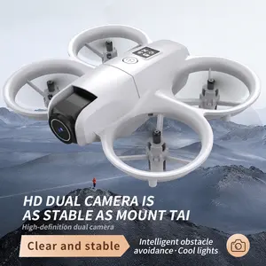 Mini Drone with HD Dual Camera for Beginners - Brushless Motor, Optical Flow Positioning, Obstacle Avoidance, One Key Takeoff/Landing, 360° Roll, RC with HD Screen, FPV Live Video, Cool LED Lights, Quadcopter for Kids & Adults