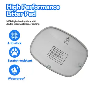 POKPAW Cat Litter Box Pad for CL16, Waterproof Scratch-Resistant Litter Liner, Anti-Tracking Mat for Self-Cleaning Cat Litter Box