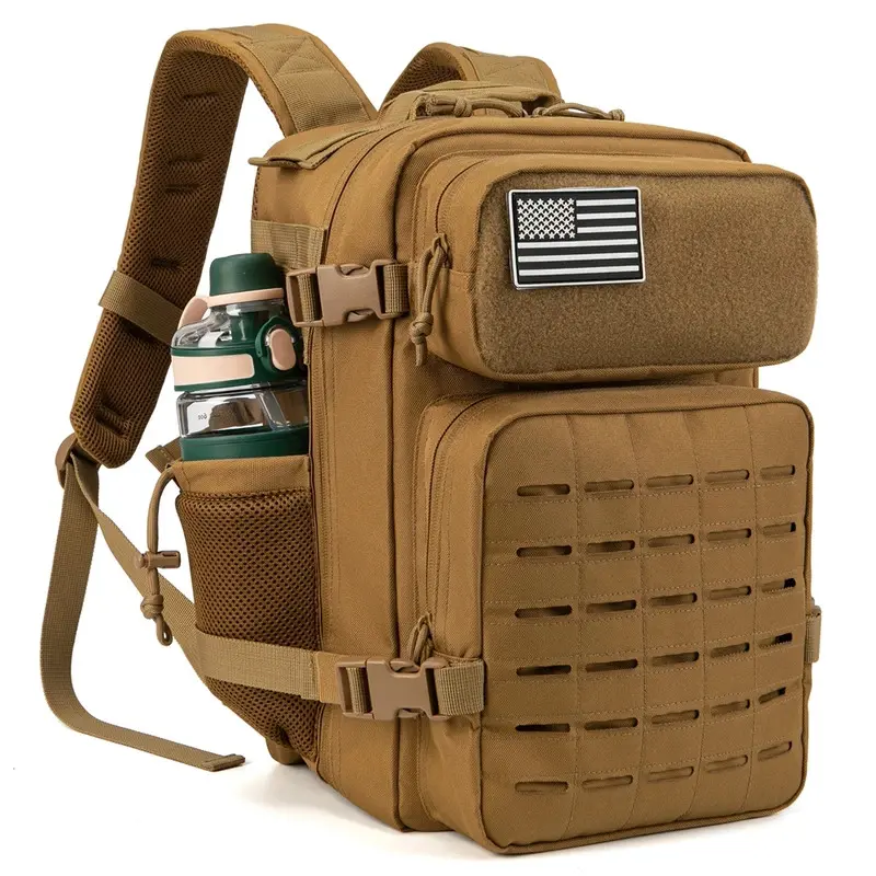 25L/35L/45L Military Tactical Backpack For Men Daypack 3 Day Bug Out Bag Hiking Rucksack With Bottle Holder