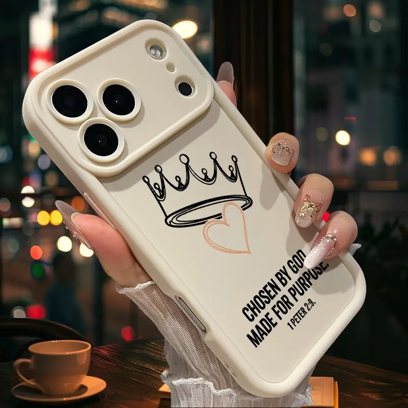 for iPhone 13 Crowned by Faith Case for iPhone 17 Air 16 16e 15 14 13 12 11 Pro Max Plus X XS Drop Protection Shockproof Soft Silicone Cover Universal Fit