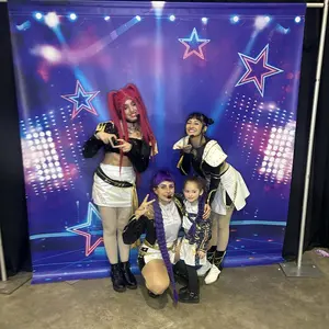 Girls K-Pop Rumi Mira Role Play Costume Set 3pcs Short Sleeve Crop Top Skirt Halloween Party Dress Up Clothes for Kids Comfortable Polyester Fabric Superstar Outfit