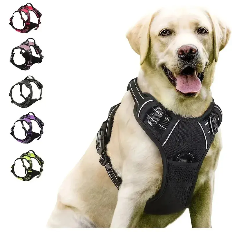 Classic Solid S Size Leather Dog Collar, Harness, Vest & Leash Set - Adjustable Fit Pet Accessories for Small Puppies & Dogs, Durable, Comfortable, Lightweight Daily Wear