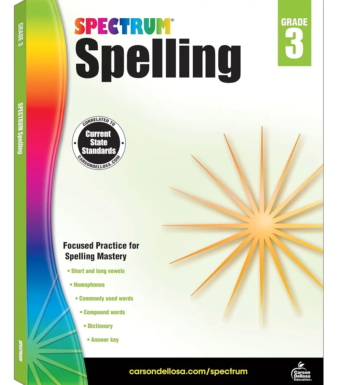 Spectrum Spelling Workbook Grade 3, Ages 8 to 9, 3rd Grade Spelling Workbook Covering Phonics, Handwriting Practice with Vowels, Consonants, Dictionary Skills, and More, Spelling Books for 3rd Grade