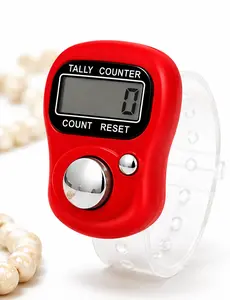 Digital Tasbih Counter Ring – Electronic Finger Dhikr Counter for Tasbeeh, Salah, Zikr & Daily Remembrance - Red Color
