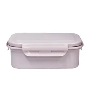 KeeperTen Microwave Safe Stainless Steel Food Storage Container(PALE LILAC, 27 oz / 800mL) Leakproof Bento Lunch Box, Dishwasher & Freezer Safe, BPA-Free, Odor Resistant, Reheat or Store Meals On-the-Go