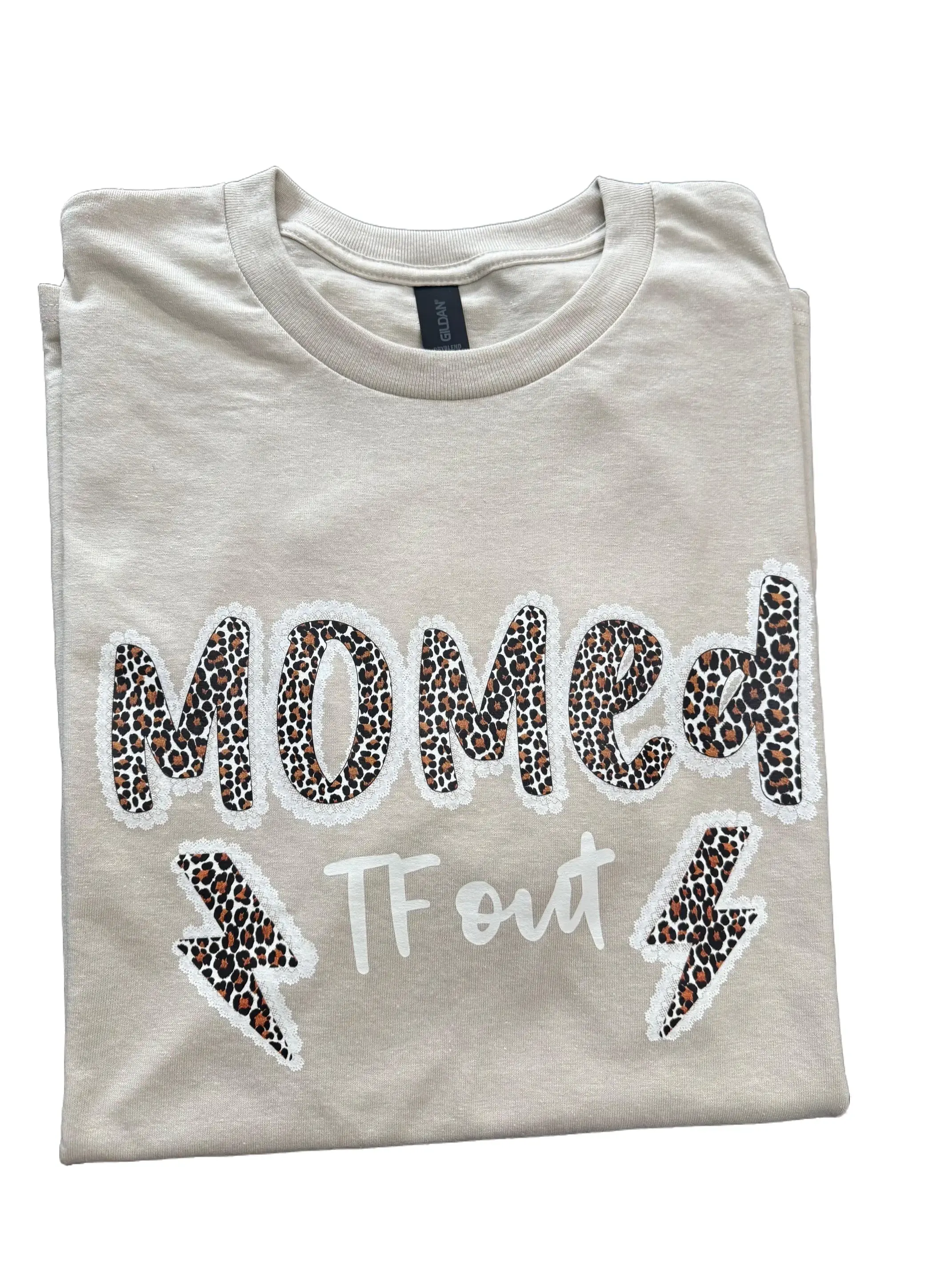 Momed TF Out Sublimated T-shirt for Tired Moms - Cute Comfortable Everyday Wear School Runs Mom Life Top Womenswear