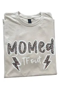 Momed TF Out Sublimated T-shirt for Tired Moms - Cute Comfortable Everyday Wear School Runs Mom Life Top Womenswear