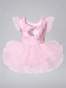 Elegant Girls Dress for Weddings and Birthdays, Satin Poofy Design with Bow Detail, Perfect for Special Occasions