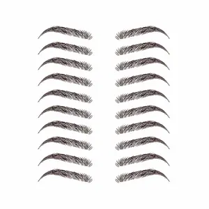 Dark Brown Black Temporary Eyebrow Packs 10 Pairs