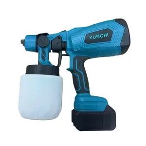 1Pcs Cordless Paint Spray Gun with Makita Interface | Model YH-2120, 1 Battery, 1300 Power 10 Cells 1200mAh Li-ion | DC21V 2000mA Charger, 30000 RPM, 160L/min Airflow, 1000ml Cup