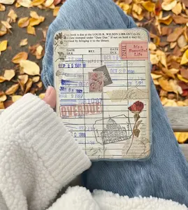 Library Card Bookish Kindle Insert for Clear Case – Aesthetic Book Lover Decor | Cozy Reading Accessory