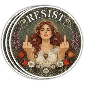Resist Feminist Human Rights Social Justice Waterproof Vinyl Sticker Political Protest Decal for Laptop Phone Water Bottle O4Y