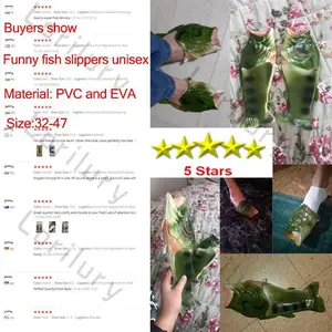 Men Slippers Summer Funny Flip Flops Unisex Animal Fish Mules Non-slip Open-Toed Slides Slippers