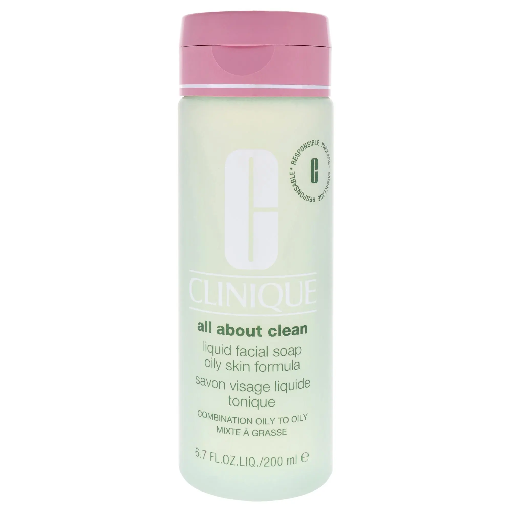 All About Clean Liquid Facial Soap Oily Skin Formula by Clinique for Unisex - 6.7 oz Soap