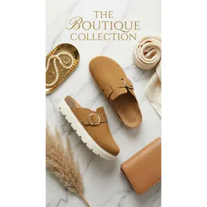 London Clogs - Trendy Comfort (Tan) cozy  clogs