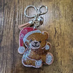LGS Charms - Christmas - Rhinestone Keychain Fashion Accessory with Tassel