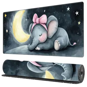 BHJLAXR Cute Elephant Pattern Mouse Pad, Rectangle Gaming Mouse Pad, Non Slip Rubber Mouse Pad for Office Use, Desk Decorations for Home Office
