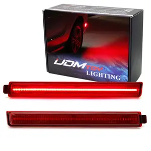 iJDMTOY OE-Red Lens Red Full LED Rear Side Marker Light Kit For 2008-2013 Cadillac CTS Sedan, Powered by 40-SMD LED