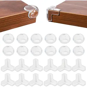 24 Pack Baby Proof Corner Guards - Furniture Table Corner Protectors for Baby Safety, Cover Sharp Furniture Edges