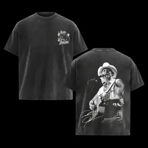 Alan Jackson Washed Tee – Vintage Country Graphic Shirt, Unisex Cotton Tee for True Country Fans & Classic Music Lovers