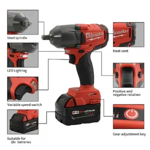 Milwaukee M18 FUEL Cordless Tool Combo: 12.0Ah High-Power Battery, Charger & Versatile Tools for Professionals with LED Lighting & Variable Speed Switch