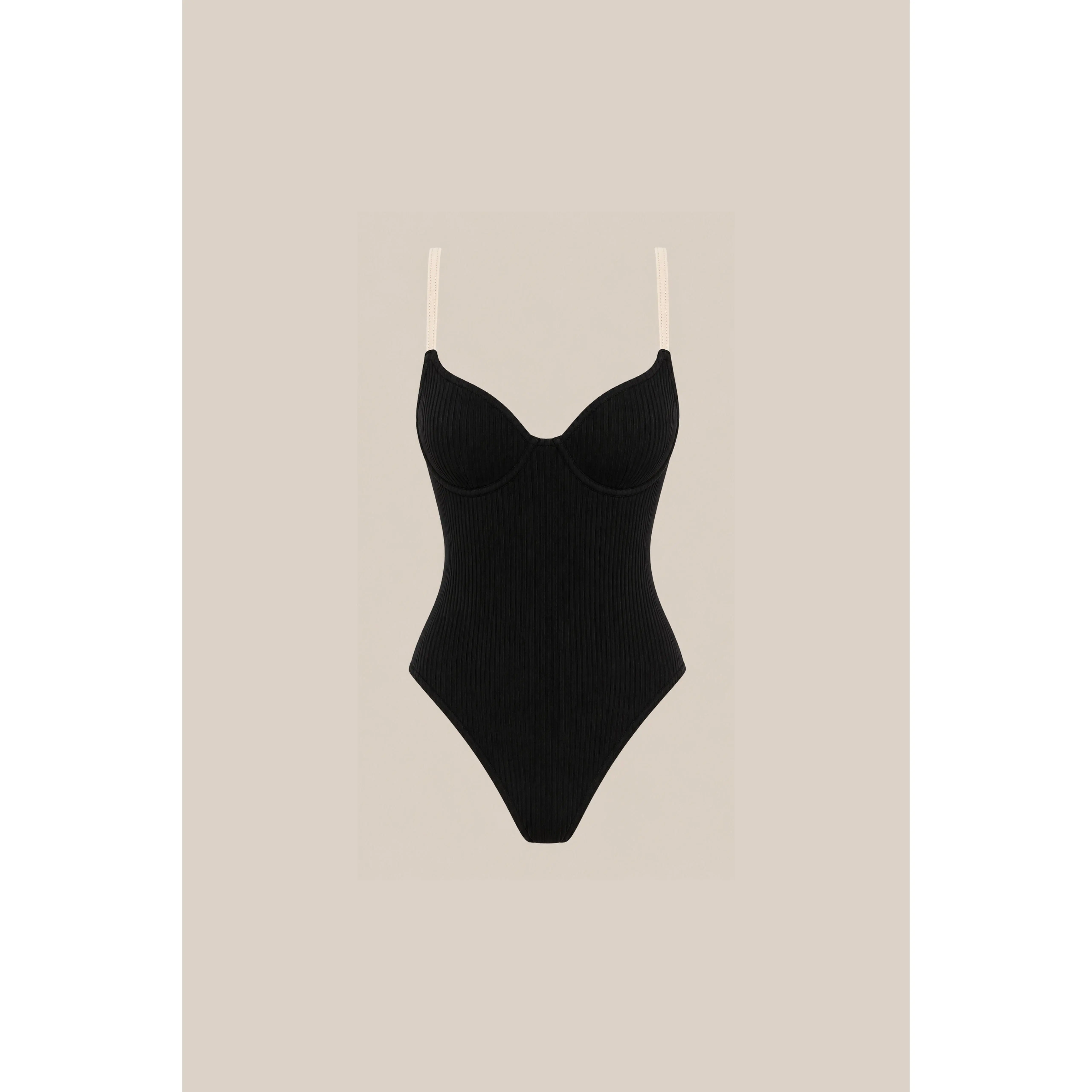 Laya Swim Hero One Piece in Black/Cream
