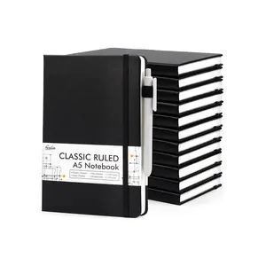 Design Personalized Faux Leather Hardcover Journal-Black