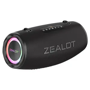 Ultimate Outdoor Sound: ZEALOT 80W Bluetooth Speaker, IPX7 Waterproof, Dual Diaphragm Subwoofer, 16000mAh Playtime, BT5.2/TWS, Top Gift for Camping/Party Lovers