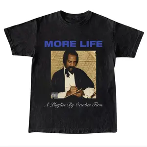 Drake "More Life" Album Cover T-Shirt, Hip-Hop Retro Tee, Vintage Style Drake Album Merch, Gift for men women tshirt Top Womenswear Underwear Streetwear