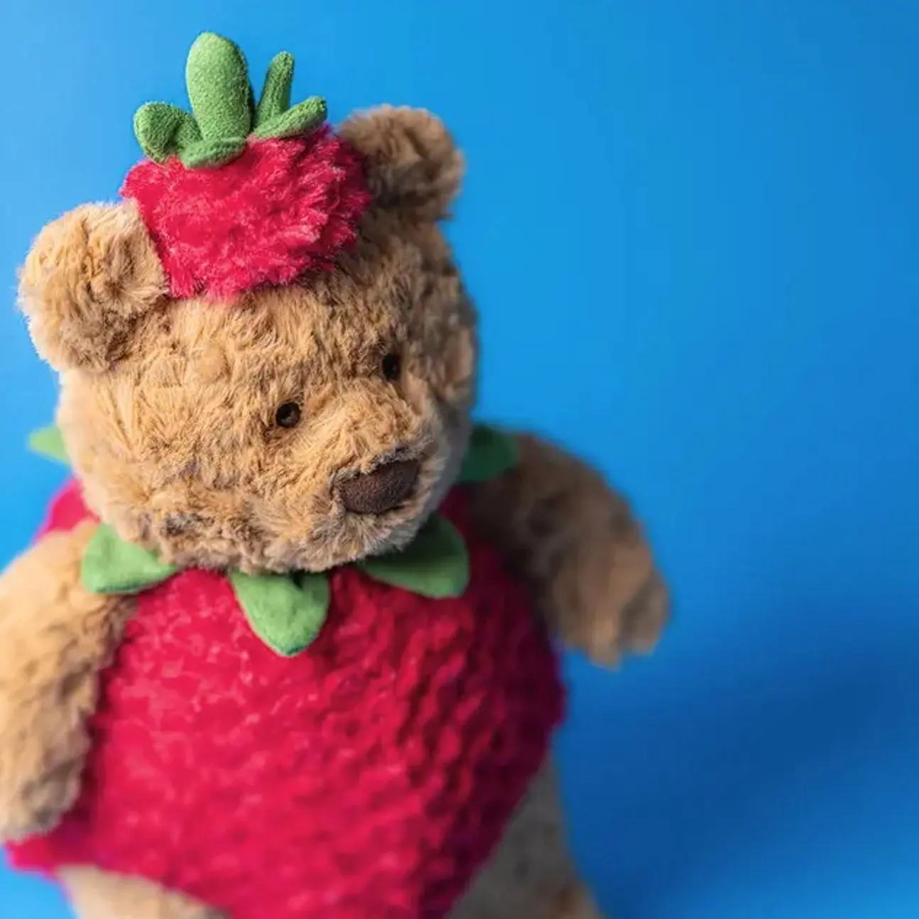 Jellycat Bartholomew Bear Strawberry Plush Toy – Soft Stuffed Animal, Cute Collectible Plush Gift for Jellycat Fans & Plush Lovers