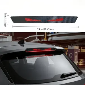 Monster Eye Car Tail Light Sticker, Cartoon Devil Eye Design, Carbon Fiber Pattern, Transparent Night Projection, Funny Car Decal