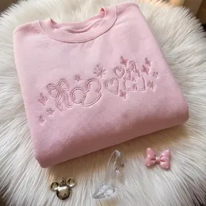 Embroidered Minimal Sweatshirt, Coquette Castle Crewneck, Gift for fan