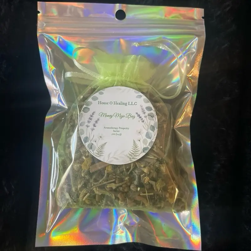 Aromatherapy Money Mojo Bag - 100% Natural Herbs for Positive Energy & Prosperity