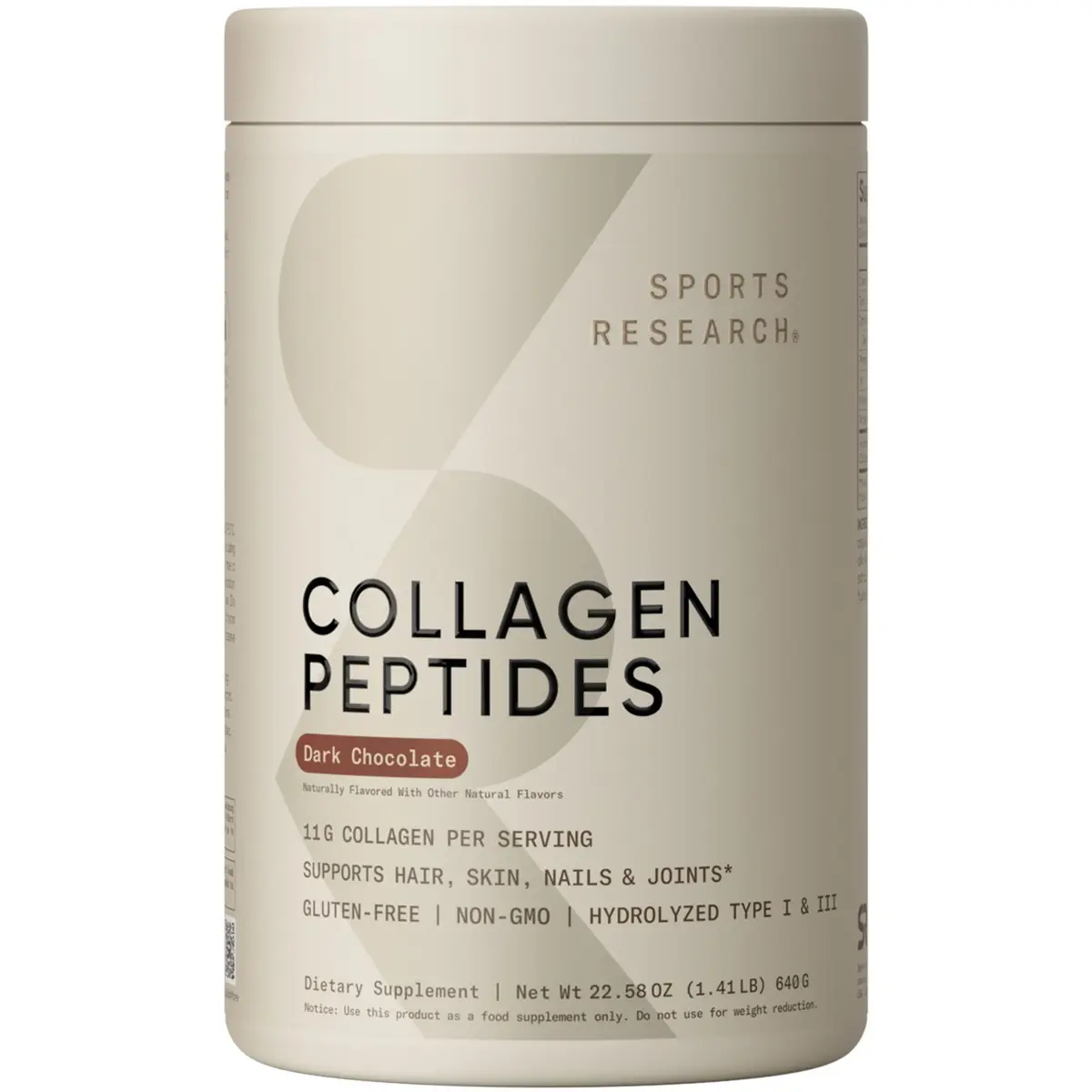 Sports Research Collagen Peptides - Hydrolyzed Type 1 & 3 Collagen Powder Supple...
