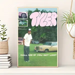 Frameless 2D Canvas Art Print Featuring the Quote "If You Get Lost, Call Me" in Hip-Hop Album Style, A Waterproof and Printed Wall Decoration for Living Rooms, Bedrooms, Offices, Dining Rooms, or Bars, Designed as a Unique Creative Gift.