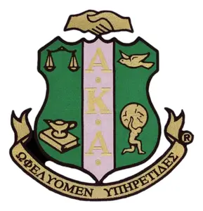 Generic AKA 5″ Sorority Shield Crest Shield Emblem W/Heat Seal Iron On Patch, Green