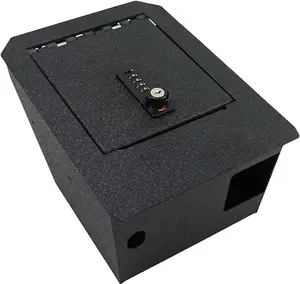Center Console Safe Vault - KEREN Console Gun Safe Box Compatible with Tesla Cybertruck 2024, 4-Digit Combination Lock with Key