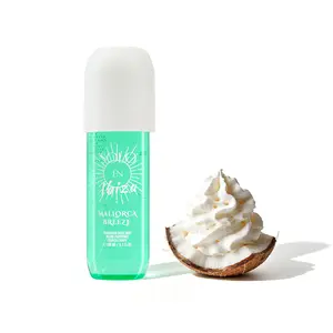 Solo En Ibiza Mallorca Breeze Body Mist 180ml - Coconut Cream Vanilla Sandalwood Praline Scent - Long-Lasting Perfume-Level Fragrance for Everyday Use - Lightweight Alcohol-Based Mist - Cruelty-Free & Skin-Friendly