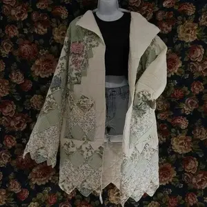Handmade Vintage Quilted Floral Duster Jacket