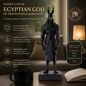 1 Anubis figurine, Collectible Statue, perfect for home or office decor, as well as Halloween, Christmas, Easter, Valentine's Day, and Thanksgiving decorations. Fun and creative—the ideal choice for holiday gifts.