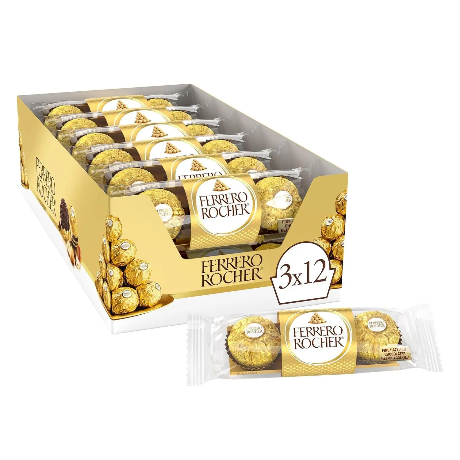Ferrero Rocher 12 Ct 1.3 Oz Packs