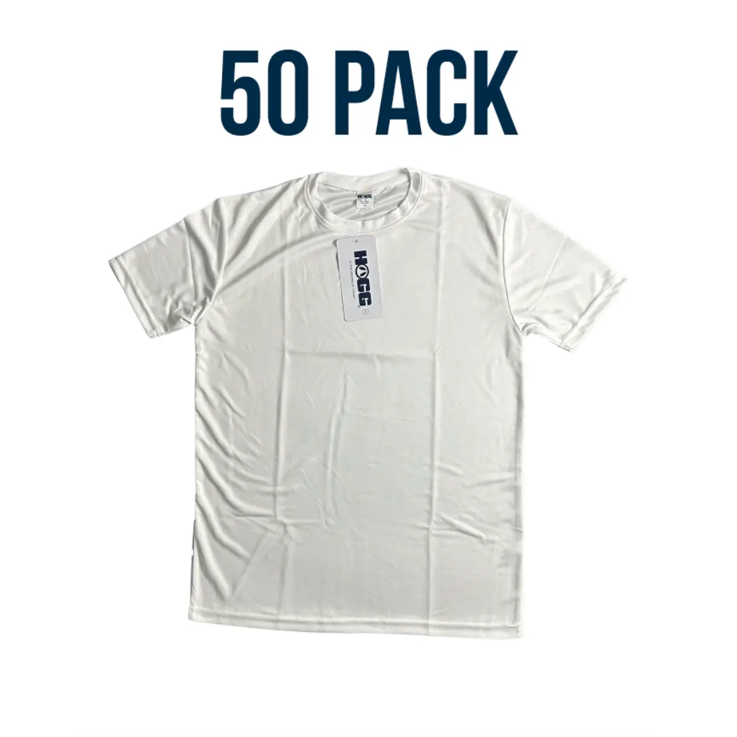 Bulk Deal: Lot of 50 Sublimation-Ready Ultra White T-Shirts - Perfect for Customization and Resale Bulk Deal: Lot of 50 Sublimation-Ready Ultra White T-Shirts - Perfect for Customization and Resale