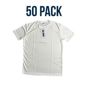 Bulk Deal: Lot Of 50 Sublimation-ready Ultra White T-shirts - Perfect For Customization And Resale Bulk Deal: Lot Of 50 Sublimation-ready Ultra White T-shirts - Perfect For Customization And Resale