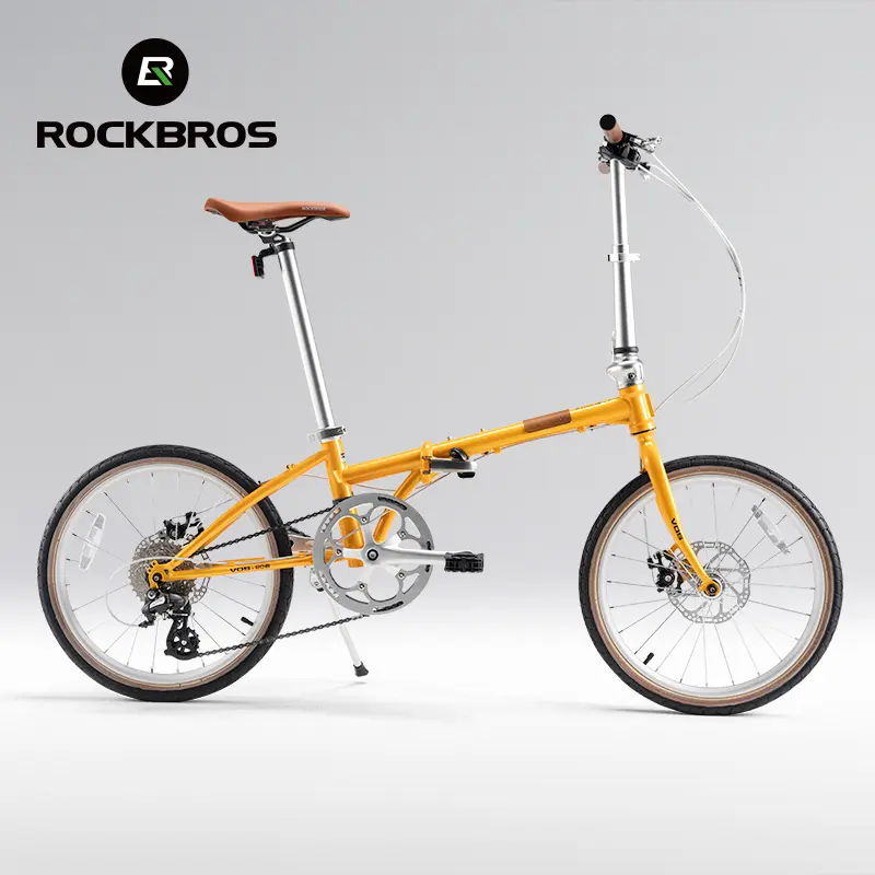ROCKBROS VDS Folding Bike, 16 Inch Aluminum Folding Frame, SRAM X4 1×9-Speed Drivetrain with Disc Brakes, Compact Foldable Design, Perfect for Commuters & Urban Travel