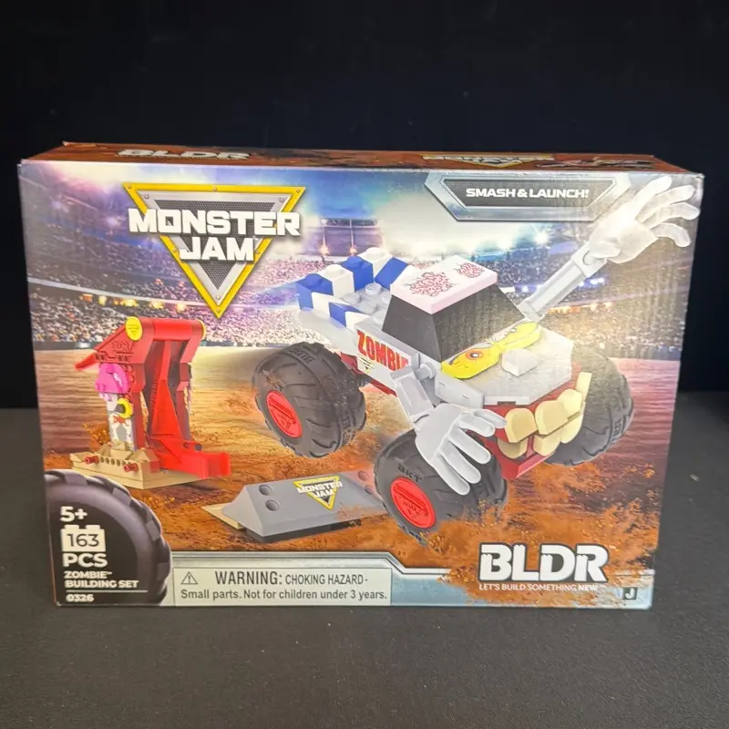 Monster Jam BLDR Zombie Smash & Launch Building Set New