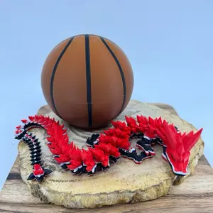 Basketball City-Inspired 3D Printed Dragon | Optional Basketball Egg