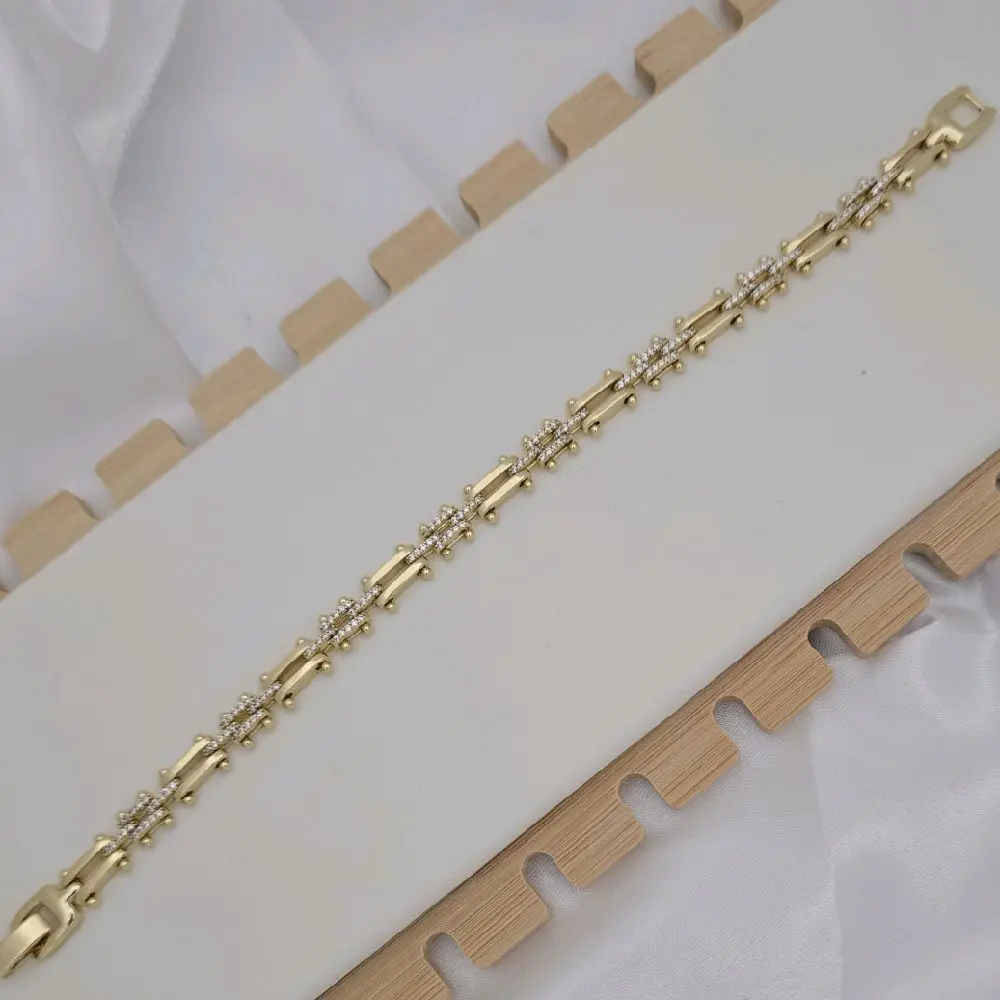 243 brazalete unisex gold plated