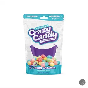Andersen's Crazy Candy Crispy Crawler Snacker Freeze-Dried Sour Gummy Worms 1.5oz Snacker