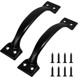 2PCS 5.5 Inch Metal Door Handles, Heavy Duty Modern Door Handle, for Metal Kitchen Cabinets, Patios, Gates, Interior, Exterior, Gardens