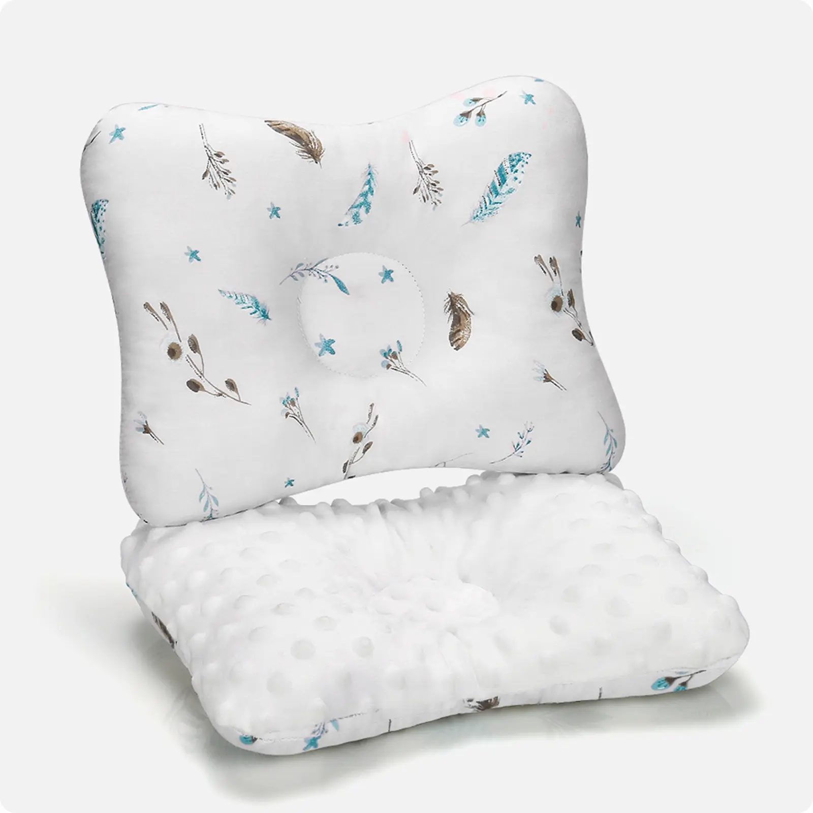 2-6 Year Old Toddler Pillow with Soft Dot Fabric,Machine Washable,100% Cotton Kids Pillows for Sleeping,Breathable and Skin-Friendly,Kids Sleeping Pillow Baby Head Shaping